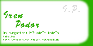 iren podor business card